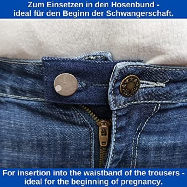 Bältesförlängare för jeans och byxor, set om 3, midjevidd förlängning upp till