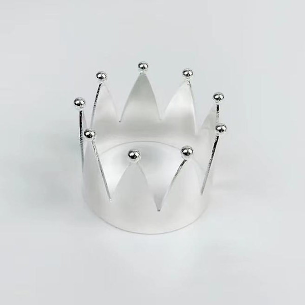 6 stk. krone servietring rustfrit legering fest festival middag serviet holder til banket håndklæde ring Silver