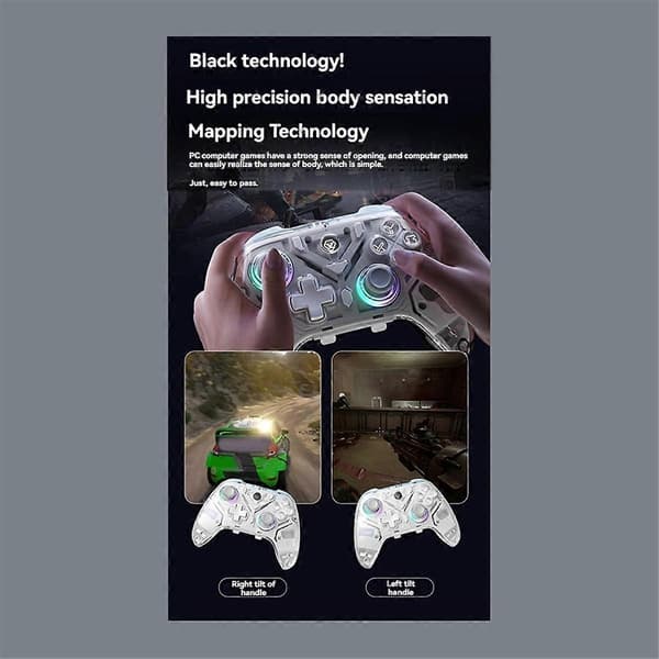 K10 Gaming Controller med Opladningsdock RGB Hall Effect Joystick Trigger til Switch/PC Orange