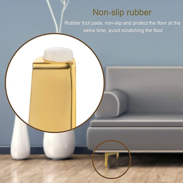 4 stk. Metal Triangle Møbelfødder, Fødder Til Sofa Og Stole, Udskiftning Triangle Skabfødder Til Skab, Sofa, Stol, Sofabord 13cm