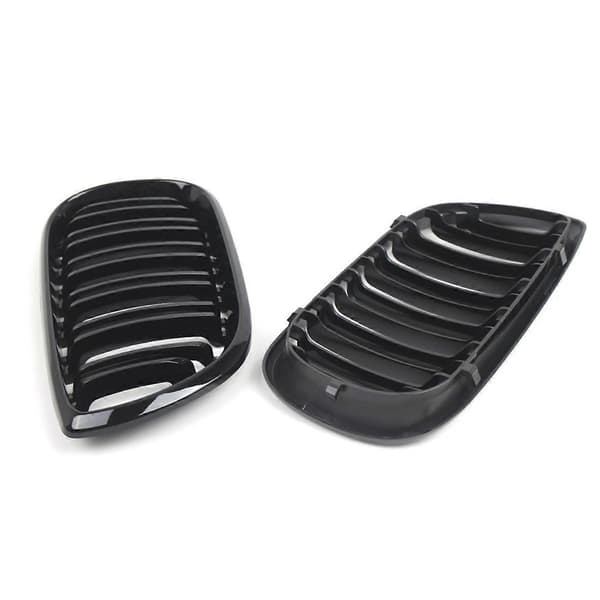 Gloss Sort Dobbelt Linje Front Kidney Grill til 3 Serie E46 4-Dørs 2002-2005 51132158542 51132158543