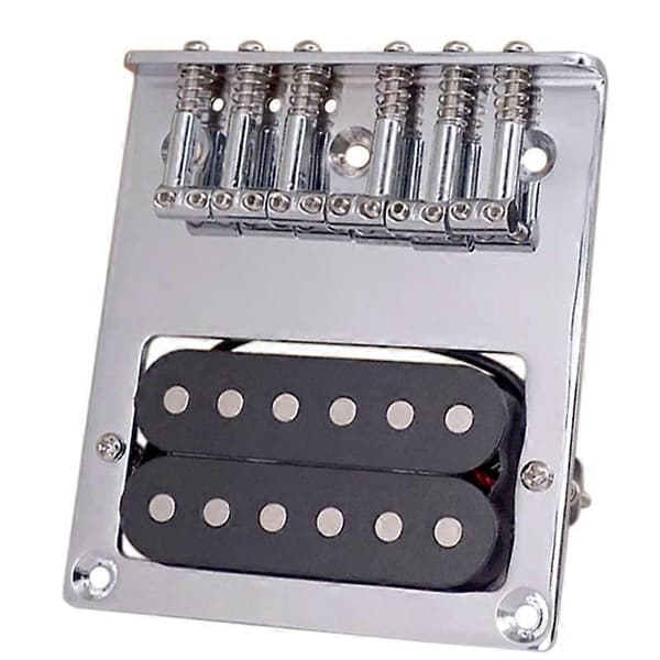 L-formad sadel 6-strängad TL elgitarrstall med svarta humbucker-mickar, gitarrtillbehör