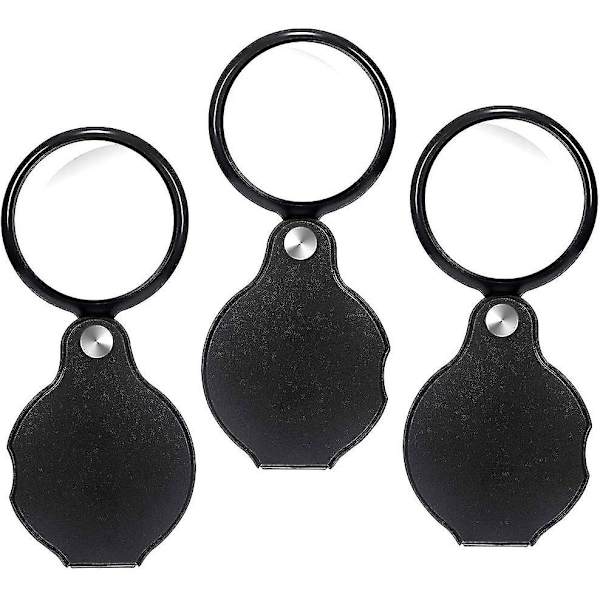 5x lommeforstørrelsesglass 3pcs