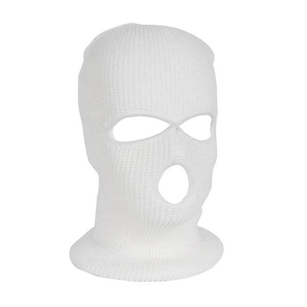 Strik Se Acryl Udendørs Full Face Cover Termisk Skimaske One Size Fits Most White