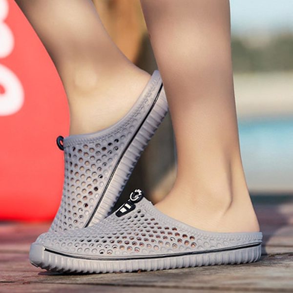 Hage Unisex Sommer Pustende Tøfler, Grå