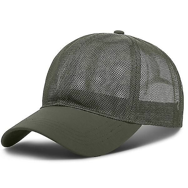 Unisex Mesh Baseball Caps Justerbar Åndbar Fuld Net Sol Hat Navy blue