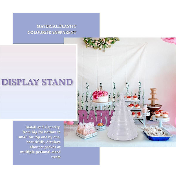 10-etagers cupcake-holder stativ rundt macaron tårn stativ klar kage display rack til bryllup fødselsdag