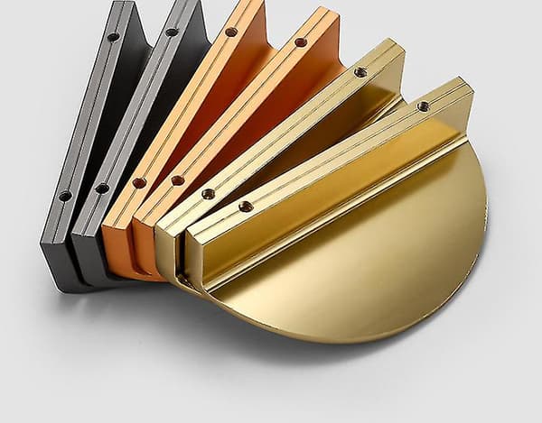 Halvcirkelformede skabslåge- og skuffegreb, hardwaretilbehør, aluminiumslegering copper