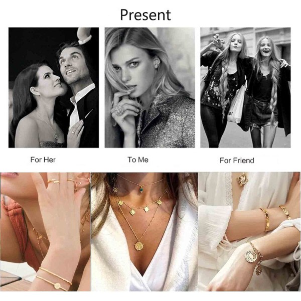 Boho Lagdelt Disk Halskjede Choker Gullmynt Anheng Halskjede Flat Curb Chain Halskjede Vintage Flerlags Halskjede