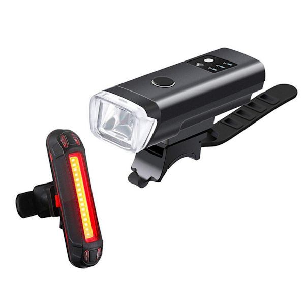 Sykkellykt advarselslys terrengsykkel smart lykt USB lading baklys sykkel sensorlys