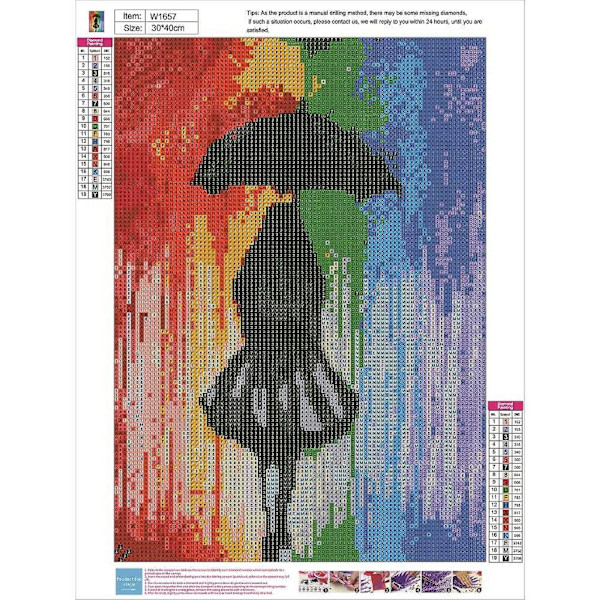 5d Diamond Diy Maling Kits Full Drill Diamond Art Broderi Maleri For Hjemmeveggdekor, 30 X 40 Cm Girl