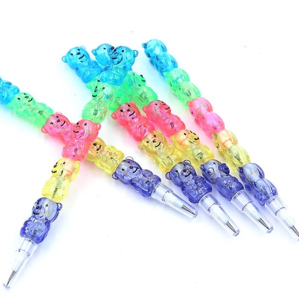 5 stk/sett stablebare blyanter Plast bjørneblyanter 5 i 1 festgaver til bursdagsfestutstyr Skolemoroutstyr