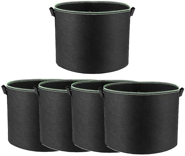 Potatisodlingsväska, 5-pack 10 gallons grönsaksodlingsväxter med visning