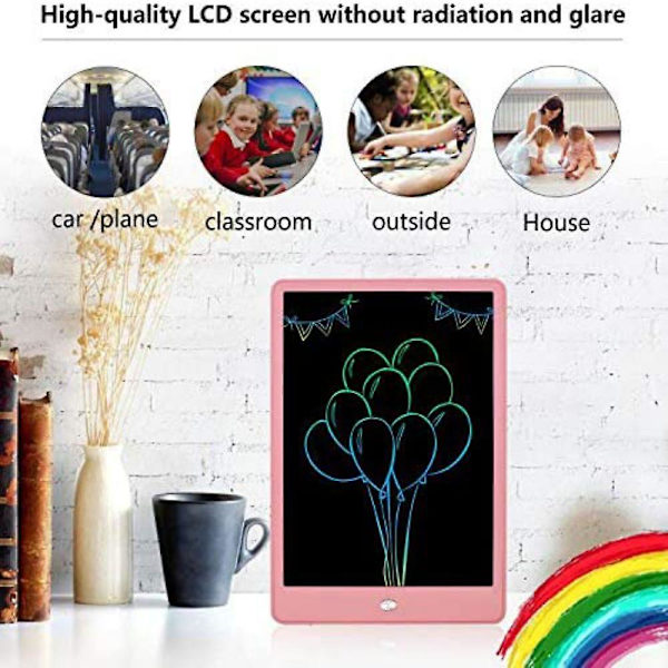 Lcd-kirjoitustaulu lapsille, 10 tuuman piirtotaulu, taikataulu, lasten Lcd-kirjoitusalusta Pink