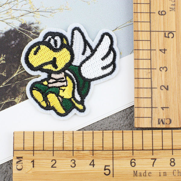 17 st nya Mario-tecknade broderityg, tecknade broderilogotyp, spelkaraktärer, datamaskineribroderi, radbagsplåster