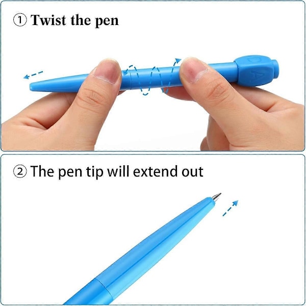 4 stk. C D Rotasjons Reduksjons Kulepenner Gadget Stress Relief Penn for Kontor