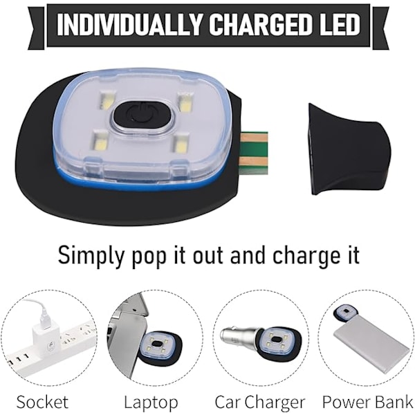 Batteridriven knapp lysende strikket lueLED lysende strikket lue