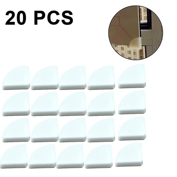 Slanke kantbeskyttere, hjørnebeskyttere kantbeskyttere hjørneputer White 20pcs