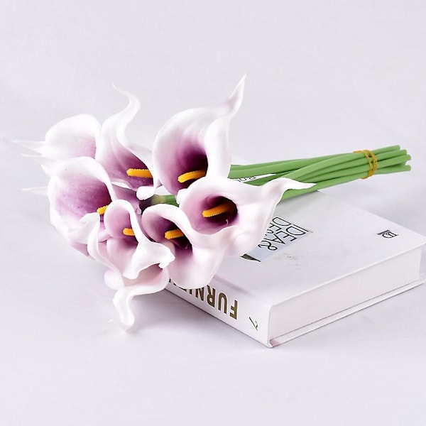 Kunstig Calla Lily 10 stk. Orange Blomster Kunstige Liljer Blomsterbuket Falske Calla Liljer Plante Dcor Til Blomsterarrangement Bryllup, Braidal, H 2 10pcs