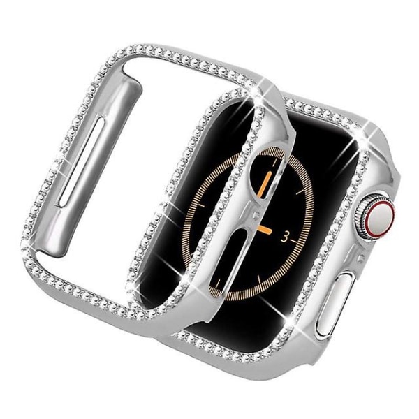 Case för Apple Watch Series Se / 6 / 5 / 4 40 mm, övergripande PC- cover med skärm av härdat glas Sliver 40mm