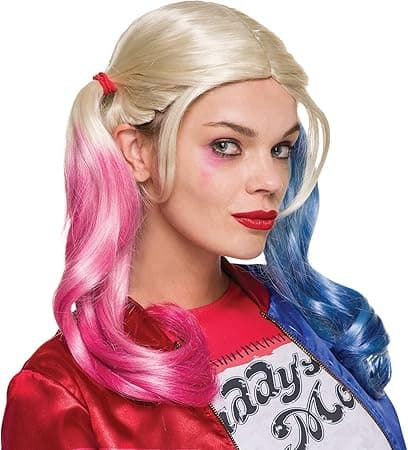 Polyester Harley Quinn Parykk (Voksen)