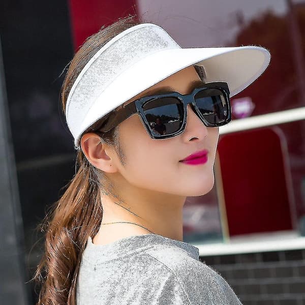 Solskygge Hat, Sommer Linned Stor Bred Skygge Halm Solhatte
