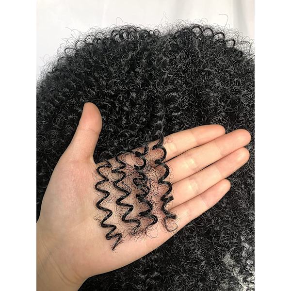 Liten lockig afro svart kemisk fiberperuk