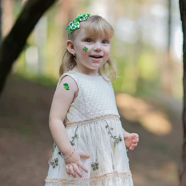 Hårspænder til piger med glitter og pailletter Shamrock  Clips  Tilbehør