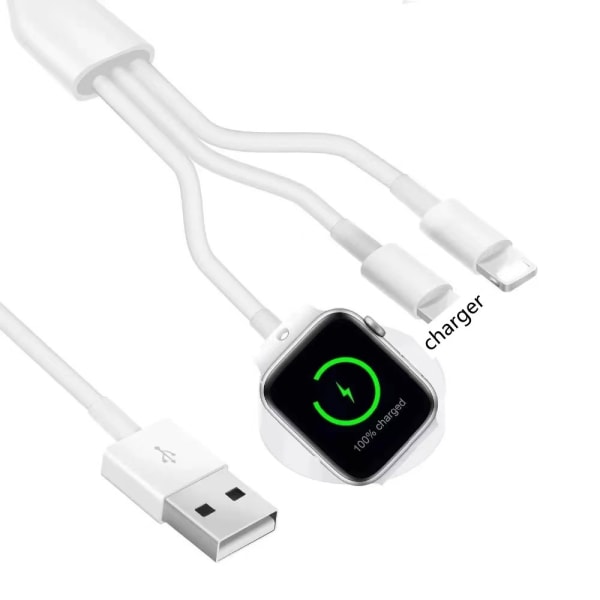 Suitable for iwatch1-7 SE Apple Watch Magnetic Wireless Charging Cable 3-in-1 Wireless Charger