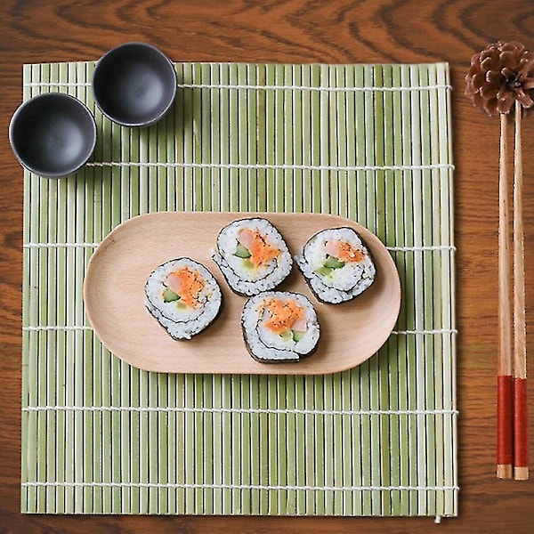 Sushi Gardin Grön Läder Bambu Gardin Mögel