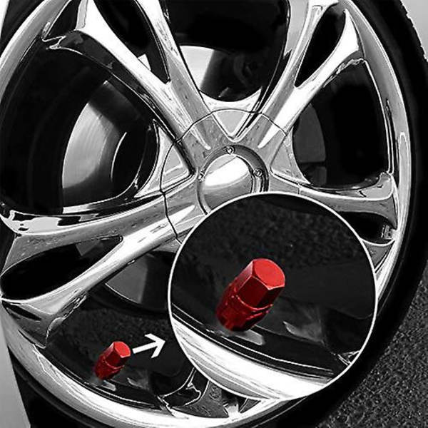 4 st bilventilhattar, aluminiumlegering metall cykel bil motorcykel Atv däck däckventil dammskyddskåpor