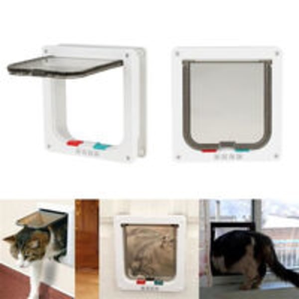 Smart kattlucka Kattlucka Vit 20 x 19 cm