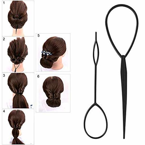 19-osainen punontatyökalusarja, DIY-hiustenmuotoilutyökalusarja Updo-poninhäntäteko-lisävarusteet Topsy-punontasarja