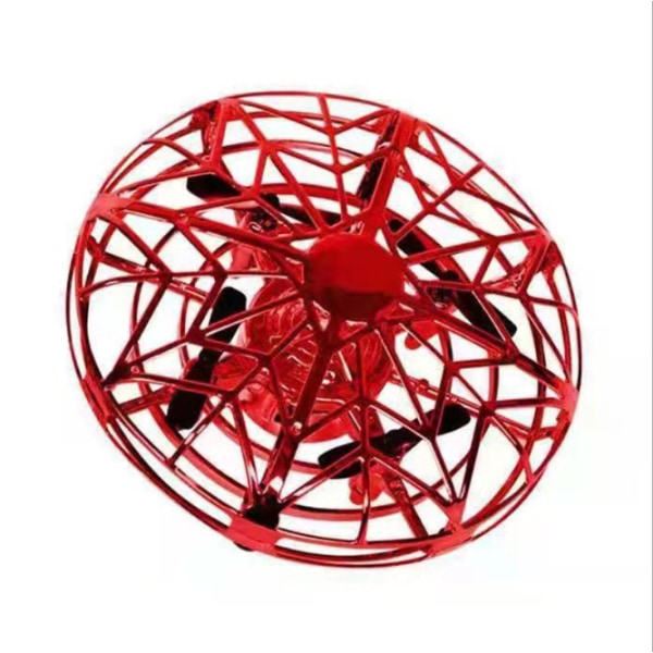 Red Mini UFO Drone Children's Flying Toy Quadcopter Remote Controlled Airplane Drone Helicopter Radio Control RC Flying Toy Games Outdoor Indoor Birt