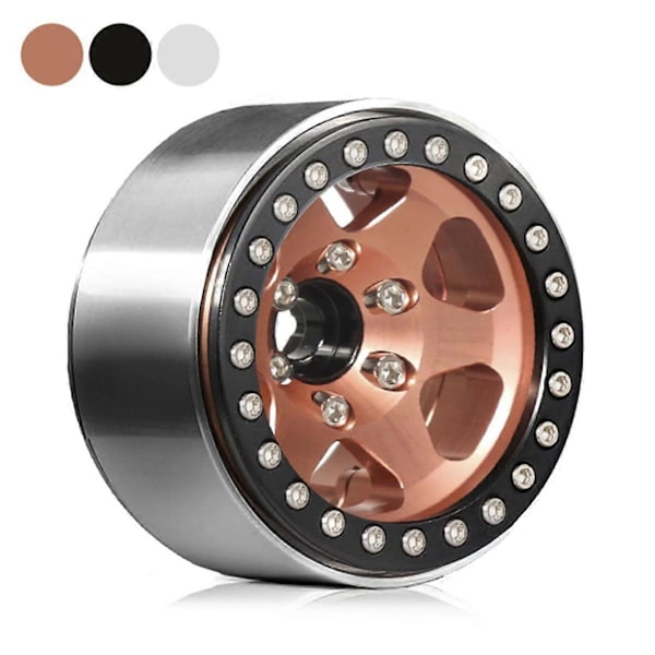 4kpl Metallinen 1.9 tuuman Beadlock-vanne Vanteen napa 1/10 RC Crawler -autolle Axial SCX10 Pro Capra TRX4/ D90 Redcat C