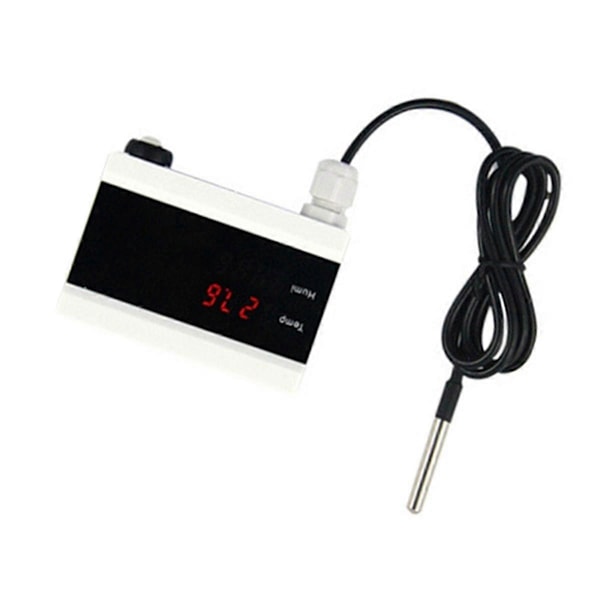 WiFi Temperatur Sensor Tuya Termometer Detektor Digital Display Hem Smart Life App Alarm Frys Vattenlarm EU-kontakt
