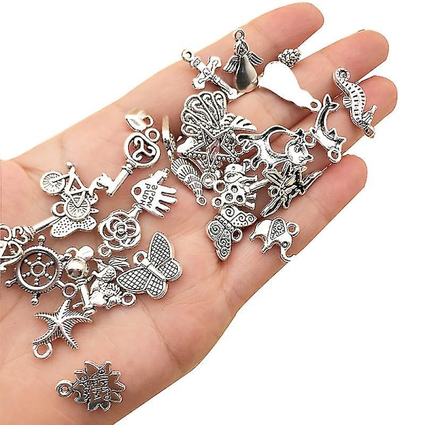 100 kpl DIY korvakorutarvike rannekoru kaulakoru riipus DIY tarvikkeet Silver