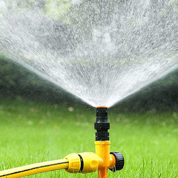 Automatisk gräsmattesprinkler, 360 graders roterande terrasskylsystem, justerbar trädgårdssprinkler, bevattningssystem för gräsmatta