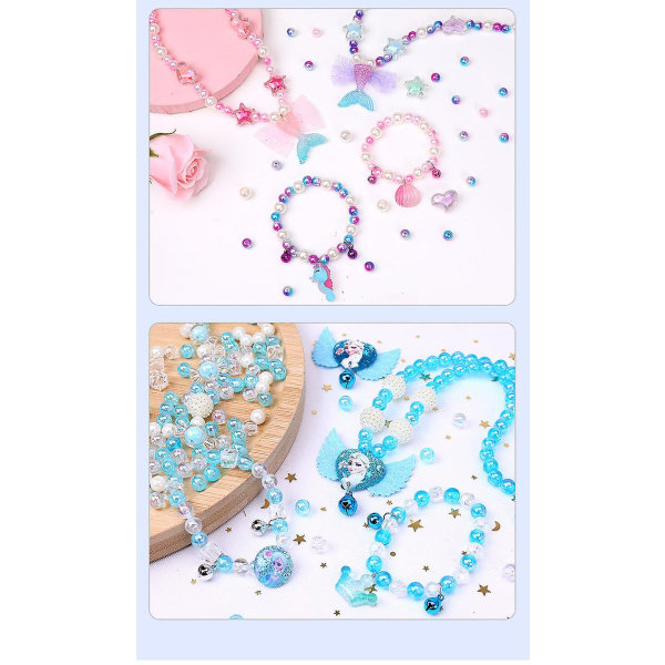 Barnpärlor Förälder-barn Handgjorda DIY Materialpaket Smycken Halsband Armband Bär Pärlor Leksak 1