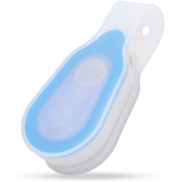 Löparljus för löpare Vattentät Bärbar Utomhus LED Mini Nattknapp Silikonklämma Strobe Ljusblått Ljus