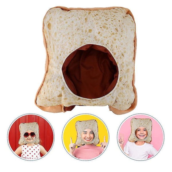 Toast Bröd Hatt Varmt Bröd Selfie Rekvisita Plysch Hatt Kostymtillbehör