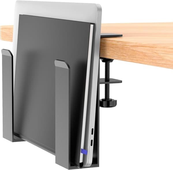 Justerbart skrivebordsmontering for bærbar PC, skrivebordsorganisator uten boring for MacBook Pro