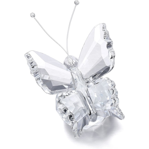 Fjärilsdekoration med K9 Kristallglas Facetterad Ball Suncatcher Ornament för Hem Sovrum Office White
