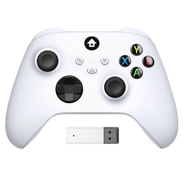 Trådlös spelkontrolladapter för , /S, 2.4GHZ Kontrollmottagare för Windows PC Gamepad Vit