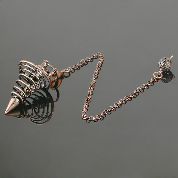 2 stk. Metallspiral Pendel Halskjeder for Meditasjon Yoga