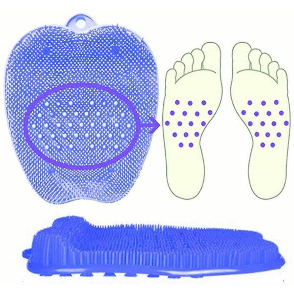 Suihkujalkojen hierontalaite &amp; Cleaner - Parantaa jalkojen verenkiertoa &amp; Vähentää jalkakipuja Blue