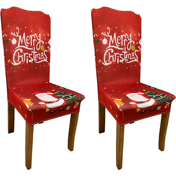 Julmatstolsöverdrag - 2-pack stretchiga stolsöverdrag