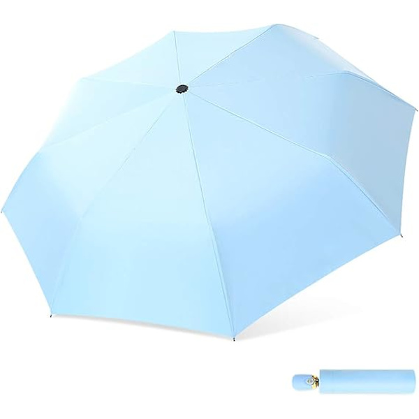 Kvinde Automatisk Sammenfoldelig Paraply Solbeskyttelse Anti-UV Kompakt Bærbar Rejse Vandtæt Rejse Parasol