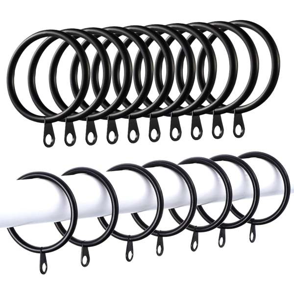 60 stk gardinringer, gardinringer i metall
