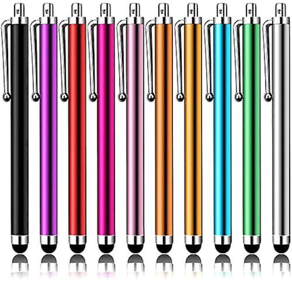 10 stk. Stylus-penner for berøringsskjermer, universell stylus for berøringsskjerm, kapasitiv stylus, tilfeldig farge